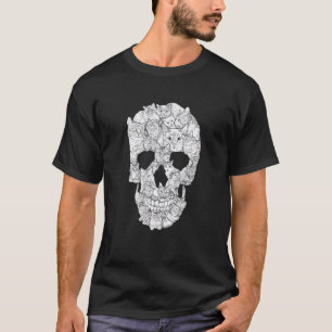 Cat Skull Kitty Skeleton Halloween Costume Skull C T-Shirt