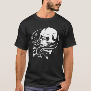 Cat Skull Kitty  Skeleton Halloween Themed Costume T-Shirt