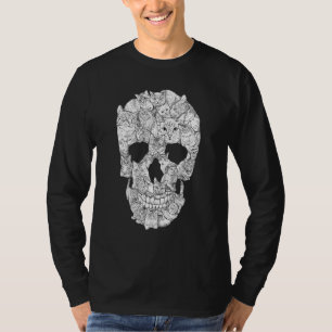 Cat Skull Skeleton Halloween Costume Classic T-Shirt