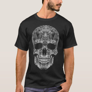 Cat Skull T-Shirt - Kitty Skeleton Halloween Costu
