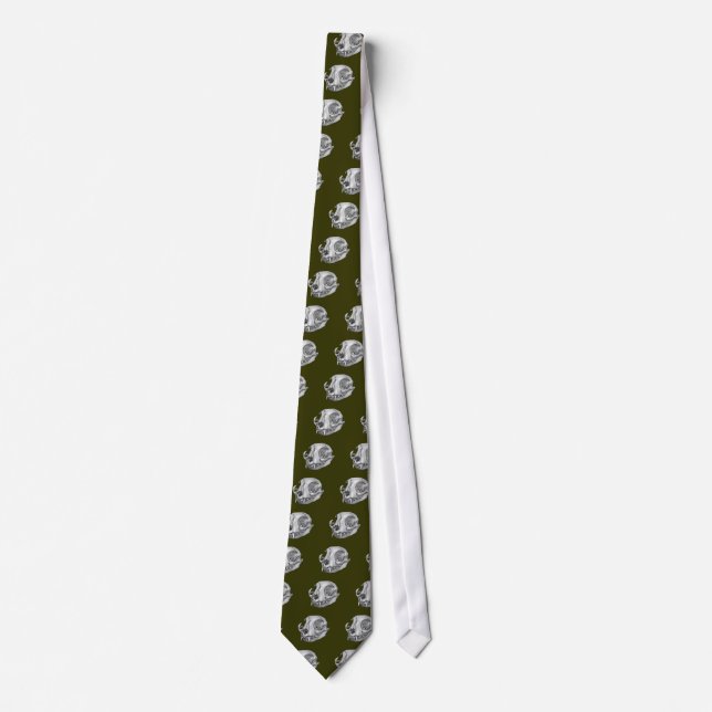 cat skull tie (Front)