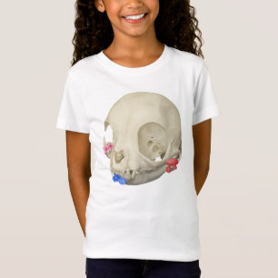 Cat Skull With Flora T-Shirt