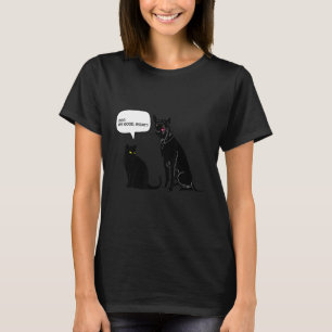 Cat Slap Dog  Black Cat And Dog T-Shirt