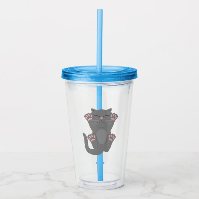 Cat Sleeping Acrylic Tumbler (Front)
