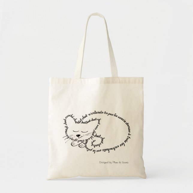 Cat sleeping, charming cat tote bag (Front)