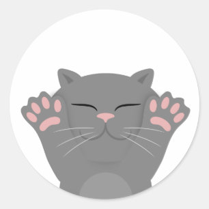 Cat Sleeping Classic Round Sticker