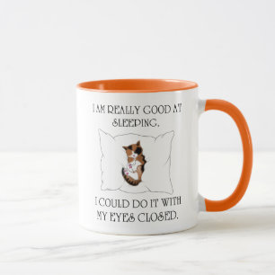 CAT SLEEPING, Funny Cat Sleeping, Cute Cat Gift Mug