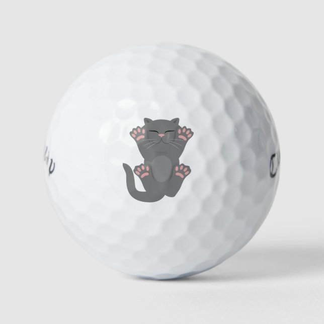 Cat Sleeping Golf Balls (Front)