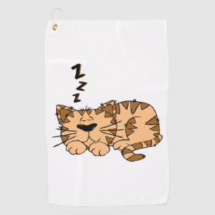 Cat Sleeping  Golf Towel