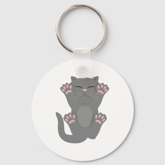 Cat Sleeping Key Ring (Front)