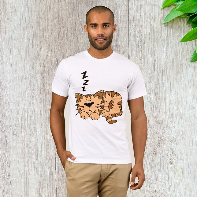 Cat Sleeping Mens T-Shirt (Creator Uploaded)