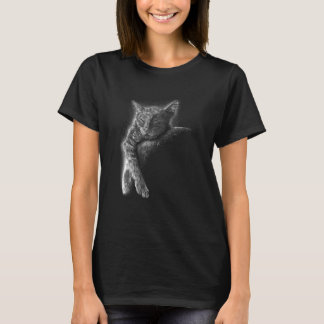 Cat Sleeping on the Moon Sleeping Moon Cat Sleepin T-Shirt