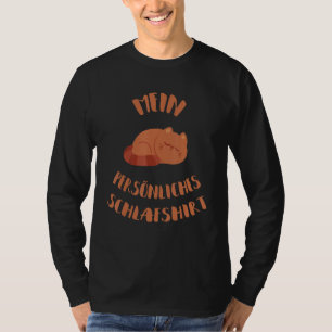 Cat Sleeping Pajama Nightgown Dreaming Bed T-Shirt