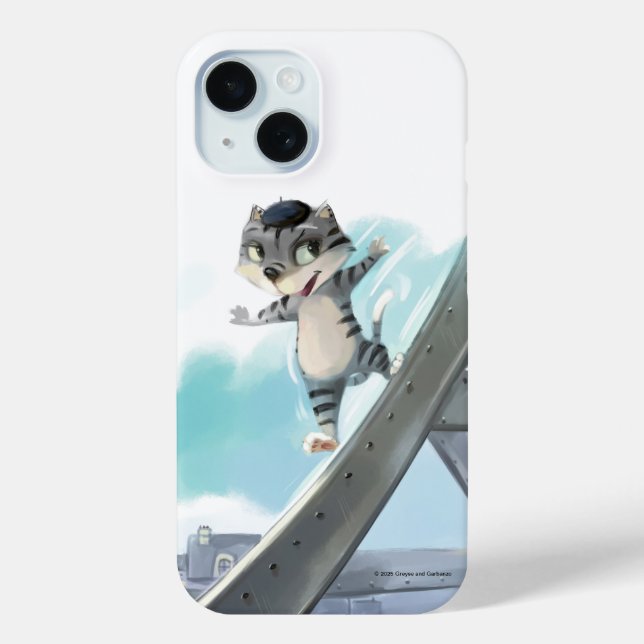 Cat Slides Eiffel Tower – Paris Phone Case (Back)