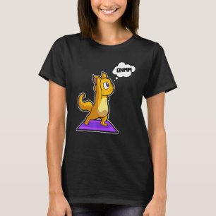 Cat Sloth Yoga Poses Sports Gymnastics Ohm Heartbe T-Shirt