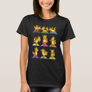 Cat Sloth Yoga Poses Sports Gymnastics Ohm Heartbe T-Shirt