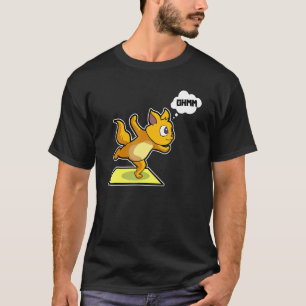 Cat Sloth Yoga Poses Sports Gymnastics Ohm Heartbe T-Shirt