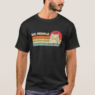 Cat Smile Meme Retro Style Ew People Cute Cat T-Shirt