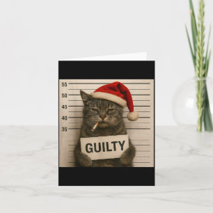 Cat Smoking Cigarette Christmas Funny Meme Cat Card