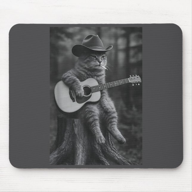Cat Smoking Cigarette Racoon Ossum Funny Meme Cowb Mouse Pad (Front)