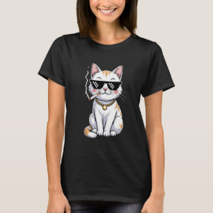 cat Smoking Cigarette Vintage T-Shirt