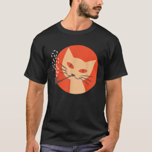 Cat Smoking Pipe Retro vintage matchbox design T S T-Shirt
