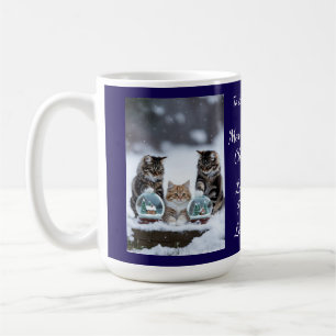 Cat Snow Globe, Image Names Text, Customize, Coffee Mug