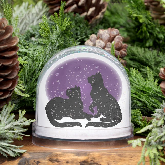 Cat Snow Globe Personalized Cat Lover Snow Globe (Winter)