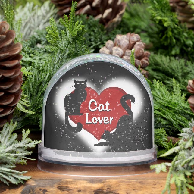 Cat Snow Globe Personalized Cat Lover Snow Globe (Winter)