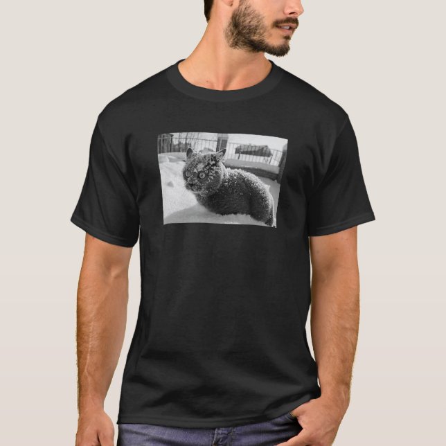 cat so much snow cat meme T-Shirt (Front)