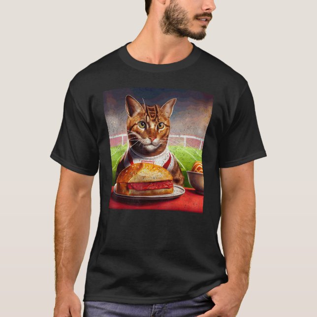 Cat Soccer Steak T-Shirt (Front)