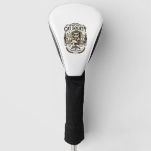Cat Society Cat Alcohol Bar Humour Vintage Vector Golf Head Cover