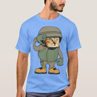 Cat Soldier I Love My Cat 2 T-Shirt