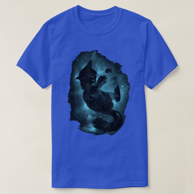 Cat Space Astronaut Cat Meme Round Planets  T-Shirt (Design Front)