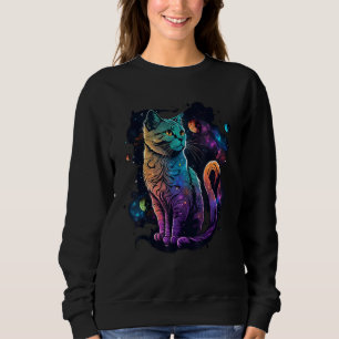 Cat Space Cat Galaxy Kitten Space Kitten Cat Sweatshirt