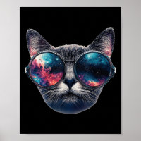 Cat Space Gles Sungles Universe Meme Funny Graphic