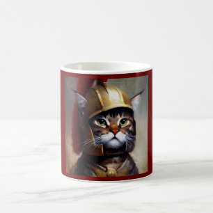 Cat Spartan Soldier Coffee Mug