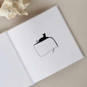 Cat Speech Balloon, Journal  Rubber Stamp