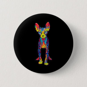 Cat Sphynx Funny Cat Lover Gifts For Men  6 Cm Round Badge