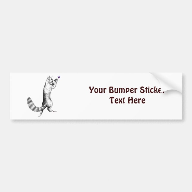 Cat Springing Bumper Sticker (Front)
