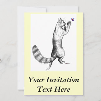 Cat Springing Invitation
