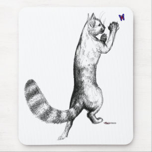 Cat Springing Mouse Pad