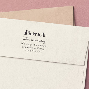 Cat Squad Return Address Self-inking Stamp