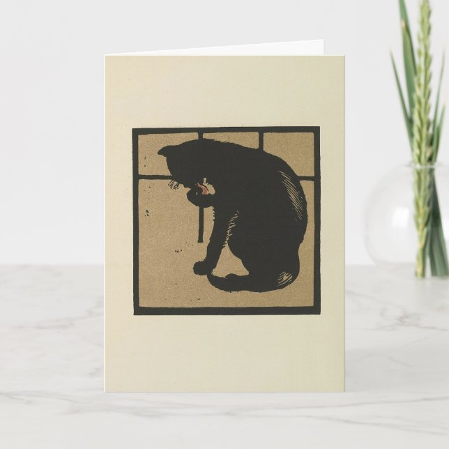 Cat - Square Animals Illustration Card (Front)
