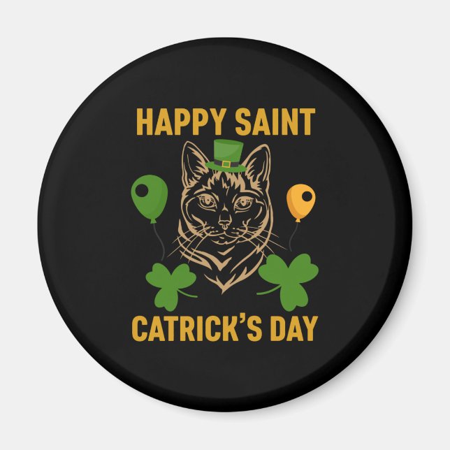 Cat St. Patrick's Day for Cat Lover Magnet (Front)