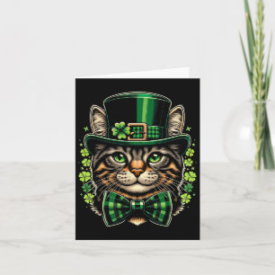 Cat St Patricks Day Men Women Kids Happy St Catric Card