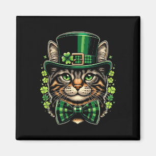 Cat St Patricks Day Men Women Kids Happy St Catric Magnet