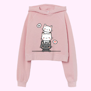 Cat Stack Hoodie - "Stacked Kittens"