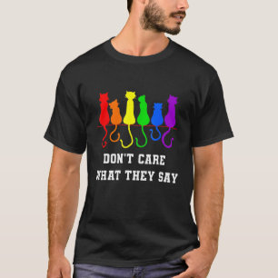 Cat Stack Rainbow Gay Pride  Lgbt Animal Pet  2 T-Shirt