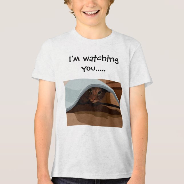 Cat stalker T-Shirt Tri-Blend Shirt (Front)